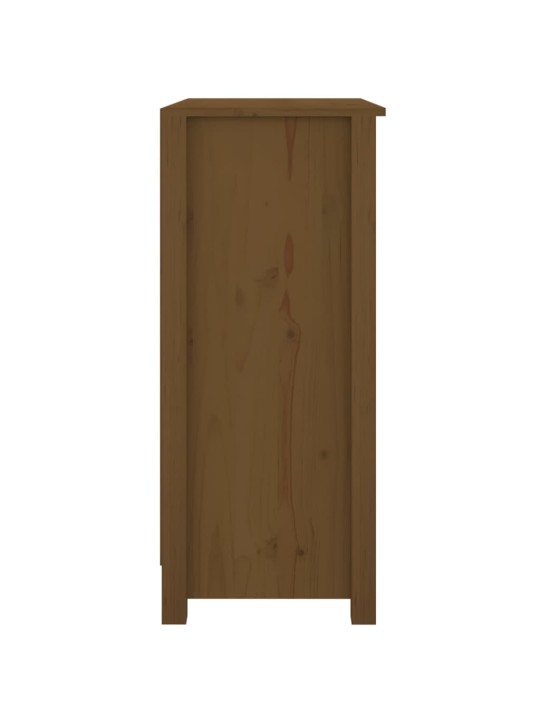 Příborník medově hnědý 70 x 35 x 80 cm masivní borové dřevo