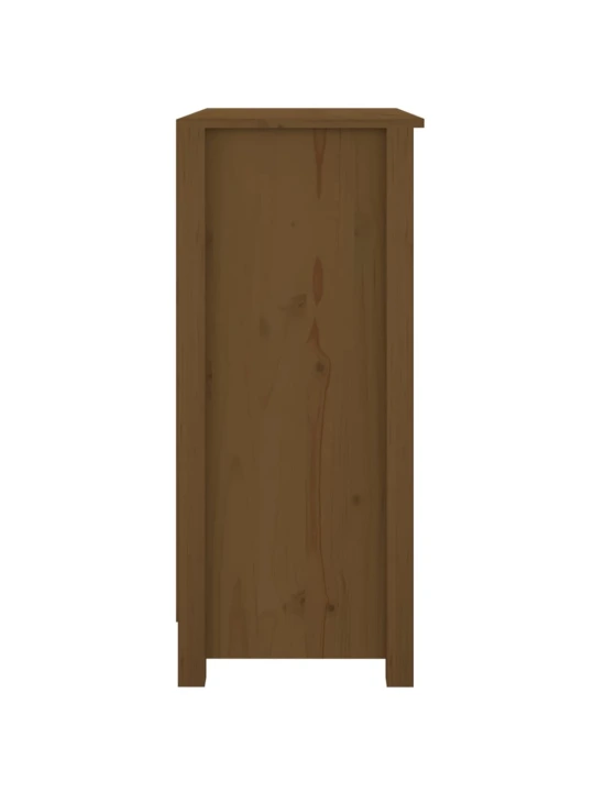 Příborník medově hnědý 70 x 35 x 80 cm masivní borové dřevo