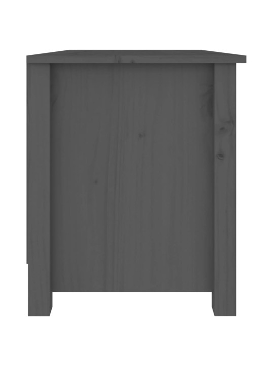 Lavice s botníkem šedá 70 x 38 x 45,5 cm masivní borovice