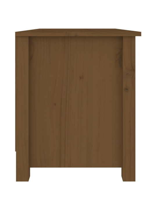 Lavice s botníkem medově hnědá 70x38x45,5 cm masivní borovice
