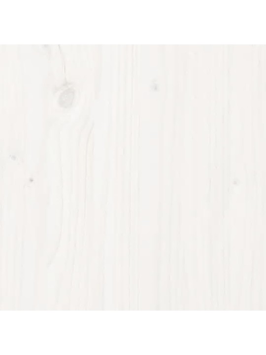 Lavice s botníkem bílá 110 x 38 x 45,5 cm masivní borovice