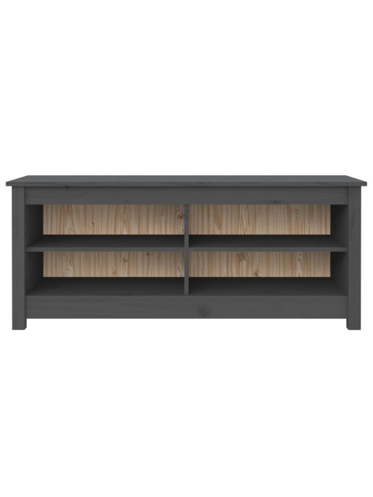 Lavice s botníkem šedá 110 x 38 x 45,5 cm masivní borovice