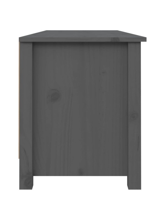 Lavice s botníkem šedá 110 x 38 x 45,5 cm masivní borovice