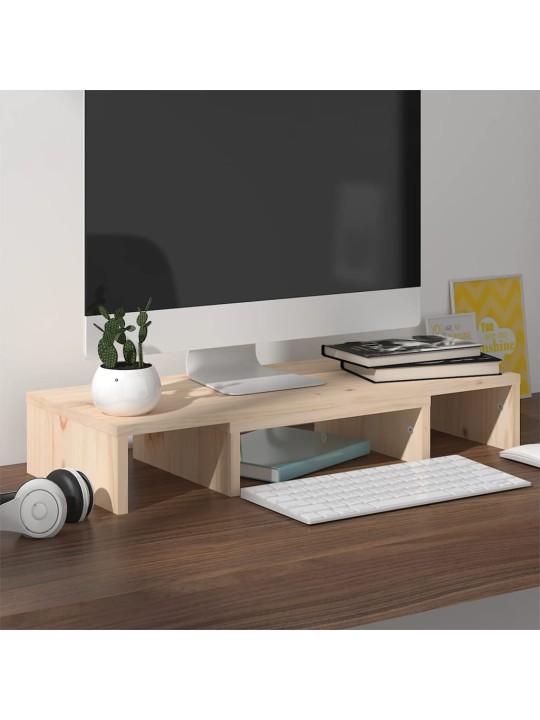 Stojan na monitor 60 x 24 x 10,5 cm masivní borové dřevo