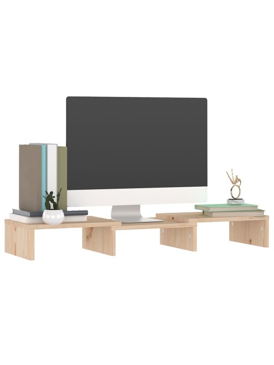 Stojan na monitor 60 x 24 x 10,5 cm masivní borové dřevo