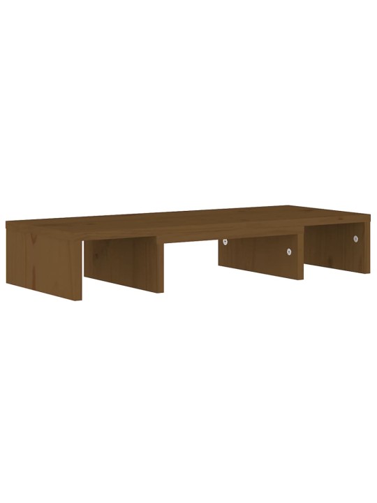 Stojan na monitor medově hnědý 60x24x10,5 cm masivní borovice