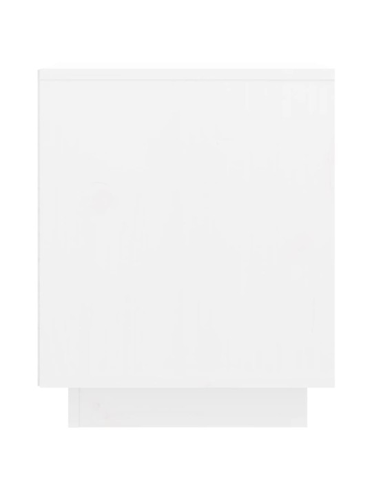 TV skříňka bílá 74 x 35 x 44 cm masivní borové dřevo