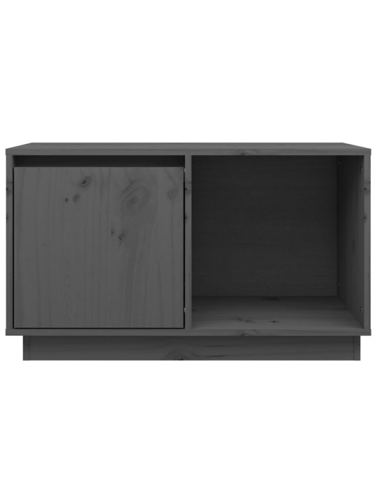 TV skříňka šedá 74 x 35 x 44 cm masivní borové dřevo