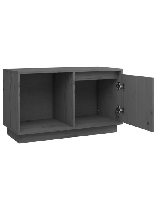 TV skříňka šedá 74 x 35 x 44 cm masivní borové dřevo