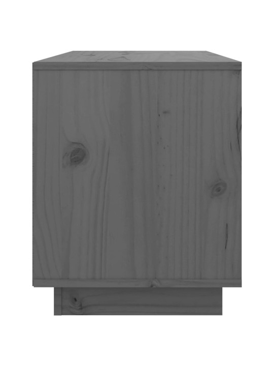 TV skříňka šedá 74 x 35 x 44 cm masivní borové dřevo