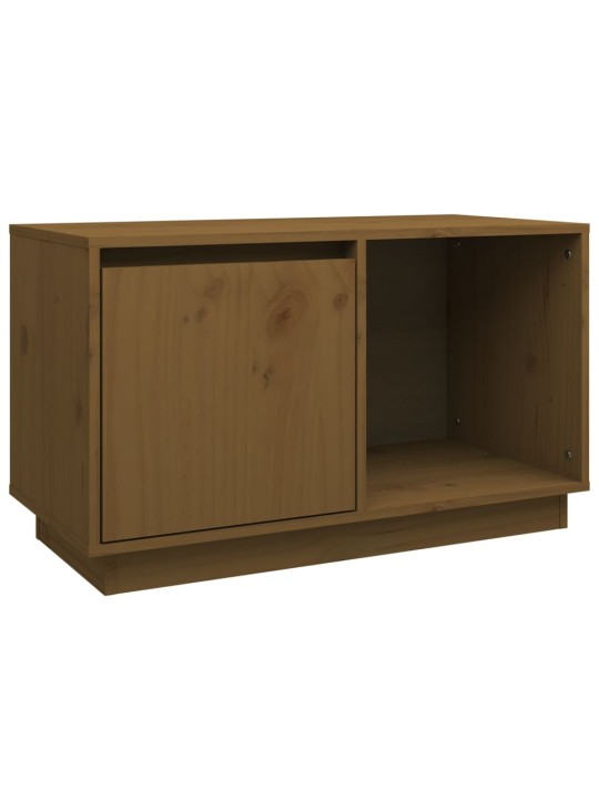 TV skříňka medově hnědá 74 x 35 x 44 cm masivní borové dřevo