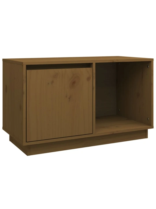 TV skříňka medově hnědá 74 x 35 x 44 cm masivní borové dřevo