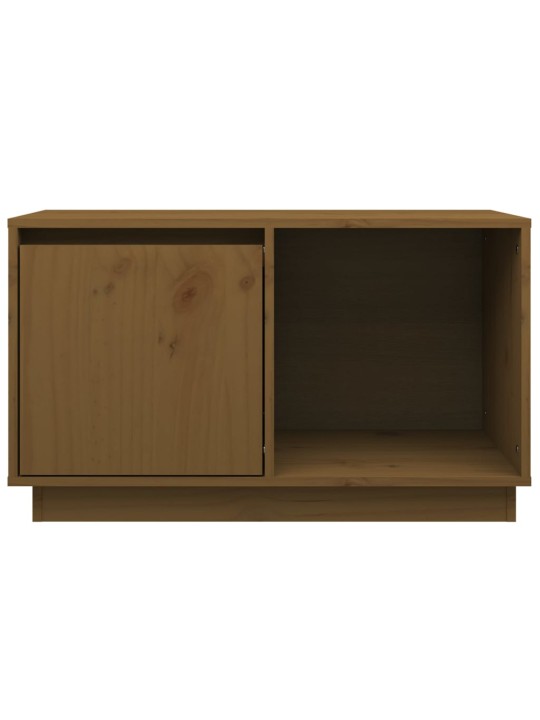 TV skříňka medově hnědá 74 x 35 x 44 cm masivní borové dřevo