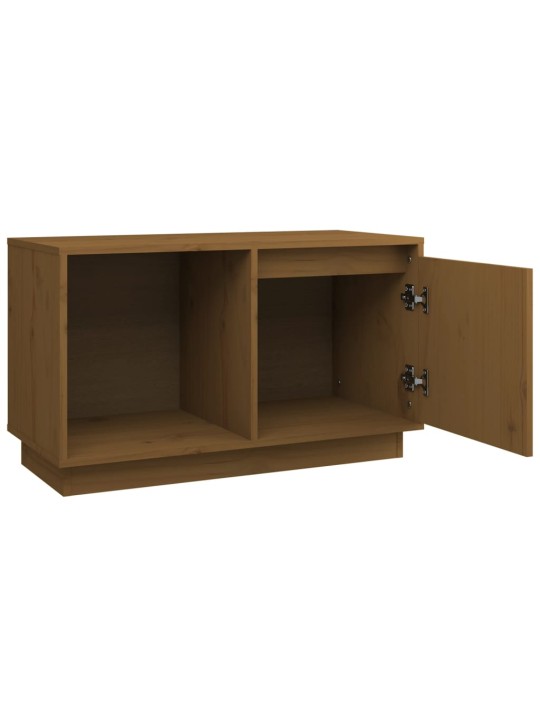 TV skříňka medově hnědá 74 x 35 x 44 cm masivní borové dřevo