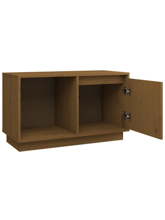 TV skříňka medově hnědá 74 x 35 x 44 cm masivní borové dřevo