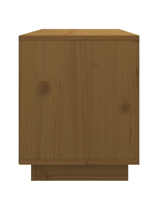 TV skříňka medově hnědá 74 x 35 x 44 cm masivní borové dřevo