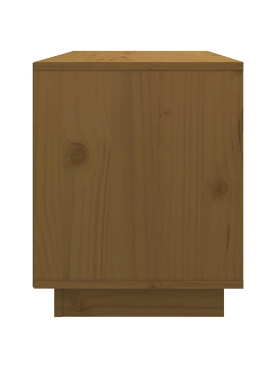 TV skříňka medově hnědá 74 x 35 x 44 cm masivní borové dřevo
