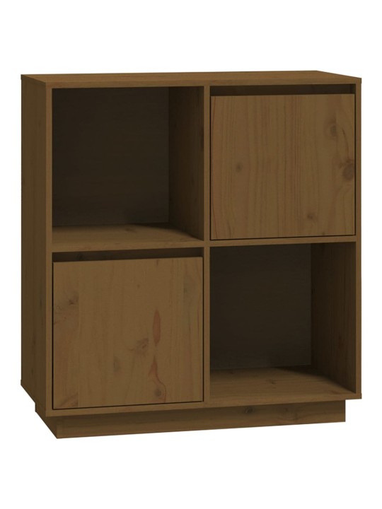 Příborník medově hnědý 74 x 35 x 80 cm masivní borové dřevo