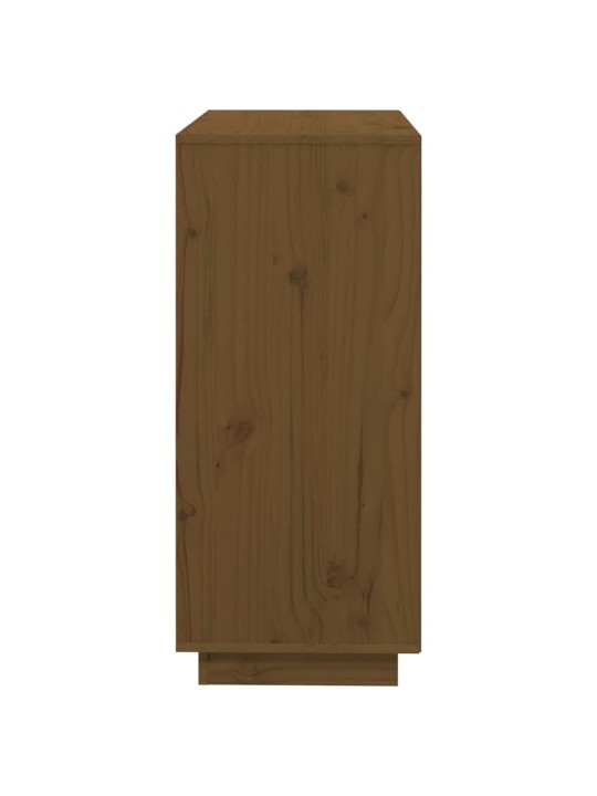 Příborník medově hnědý 74 x 35 x 80 cm masivní borové dřevo