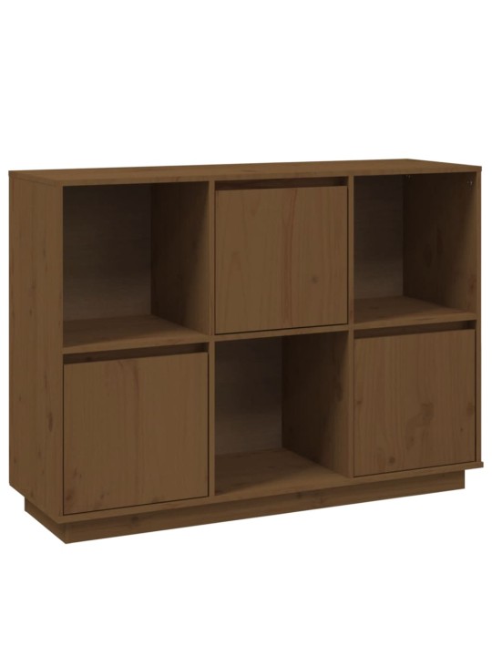 Příborník medově hnědý 110,5 x 35 x 80 cm masivní borové dřevo