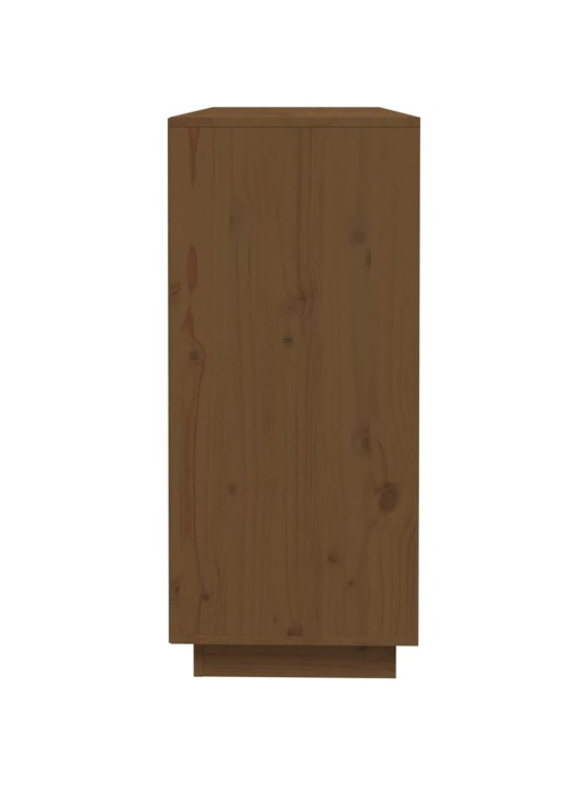 Příborník medově hnědý 110,5 x 35 x 80 cm masivní borové dřevo