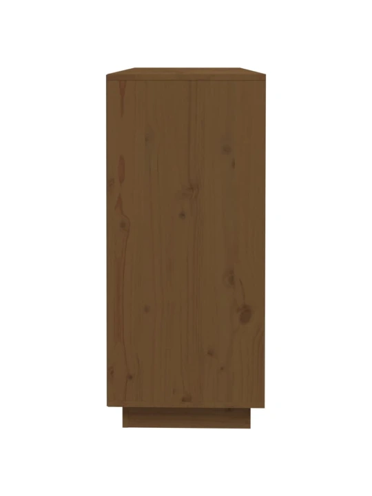 Příborník medově hnědý 110,5 x 35 x 80 cm masivní borové dřevo