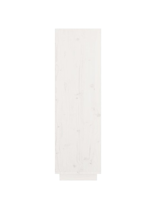Komoda bílá 74 x 35 x 117 cm masivní borové dřevo