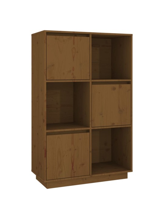 Komoda medově hnědá 74 x 35 x 117 cm masivní borové dřevo