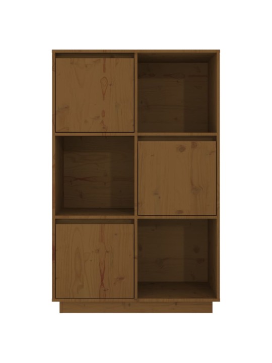 Komoda medově hnědá 74 x 35 x 117 cm masivní borové dřevo