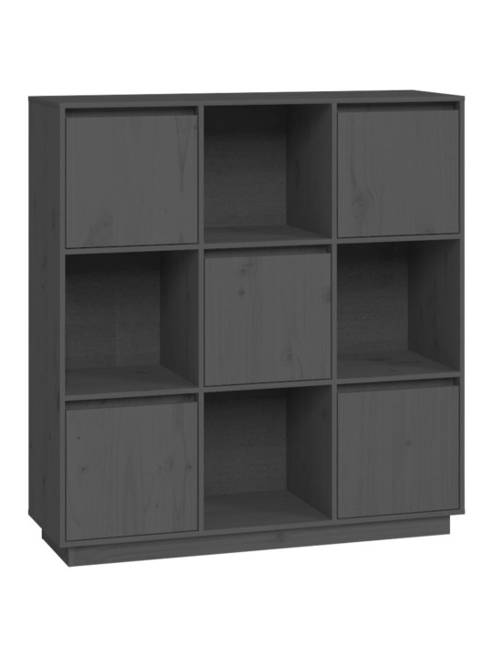 Komoda šedá 110,5 x 35 x 117 cm masivní borové dřevo