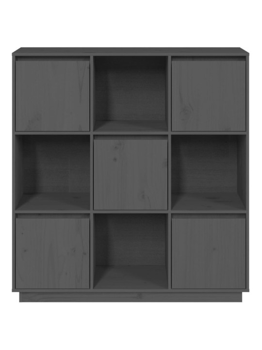 Komoda šedá 110,5 x 35 x 117 cm masivní borové dřevo