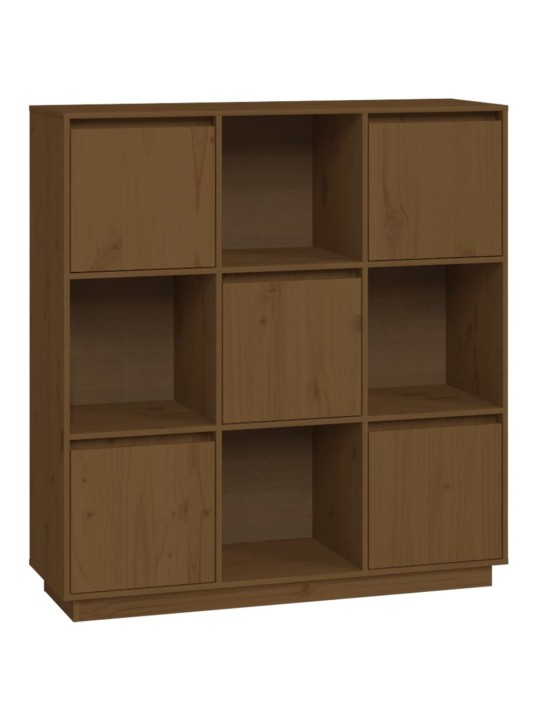 Komoda medově hnědá 110,5 x 35 x 117 cm masivní borové dřevo