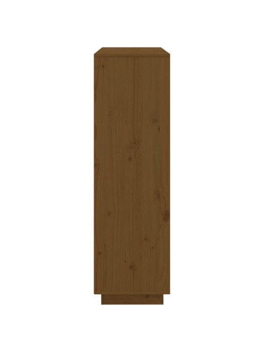 Komoda medově hnědá 110,5 x 35 x 117 cm masivní borové dřevo