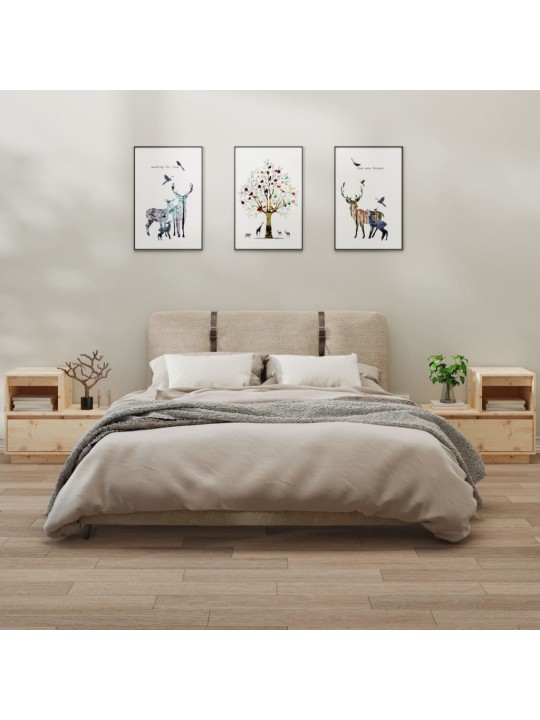 Noční stolky 2 ks 60 x 34 x 51 cm masivní borové dřevo