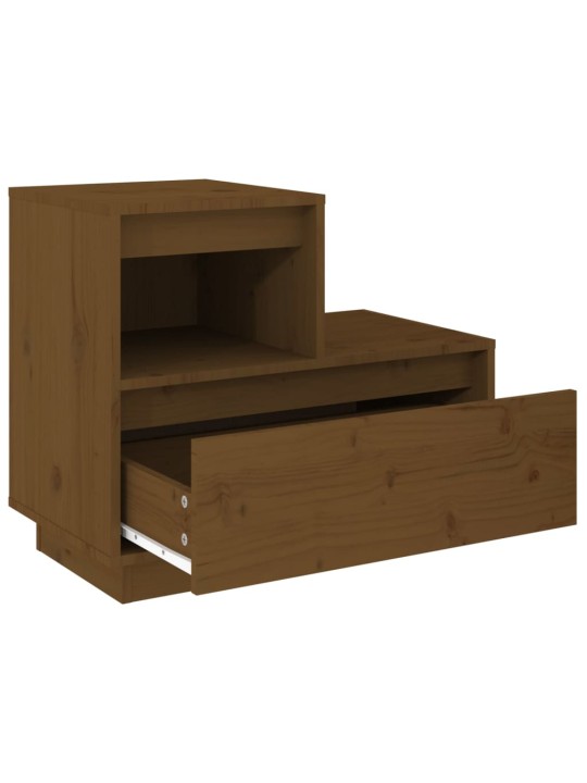 Noční stolky 2 ks medově hnědé 60x34x51 cm masivní borové dřevo