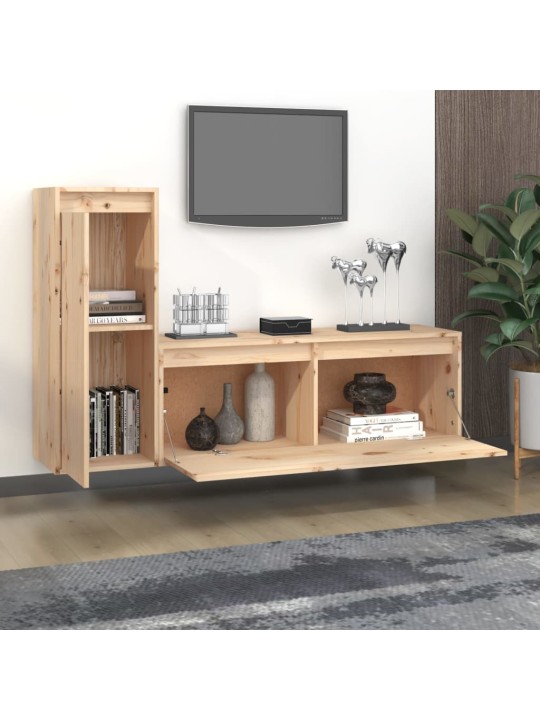 TV skříňky 2 ks masivní borové dřevo