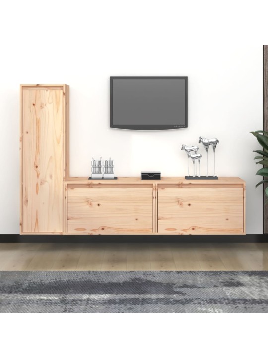 TV skříňky 3 ks masivní borové dřevo