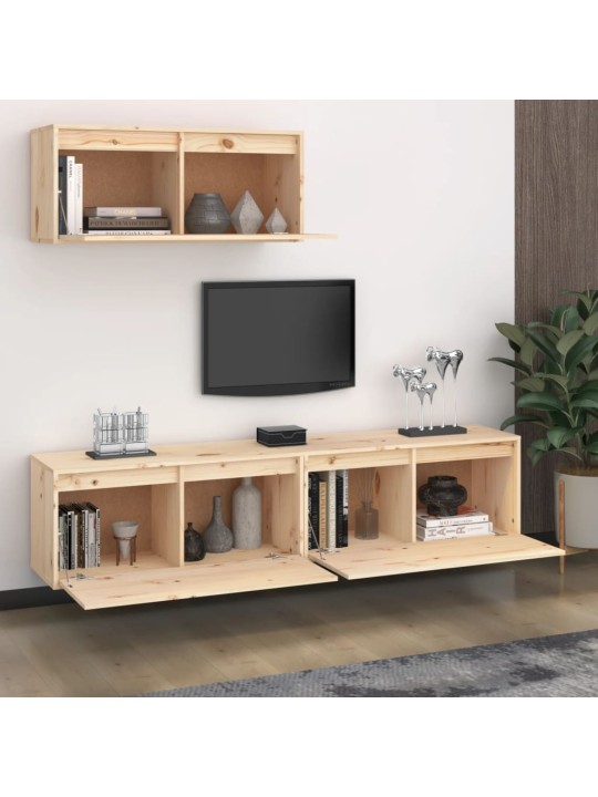 TV skříňky 3 ks masivní borové dřevo