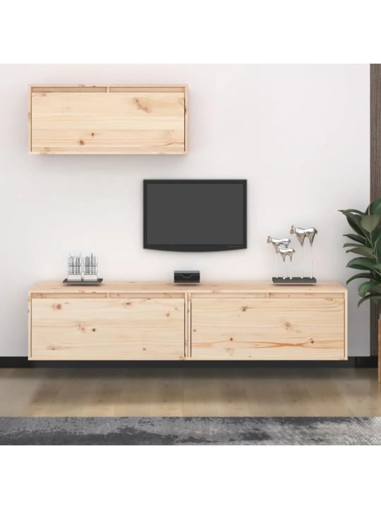 TV skříňky 3 ks masivní borové dřevo