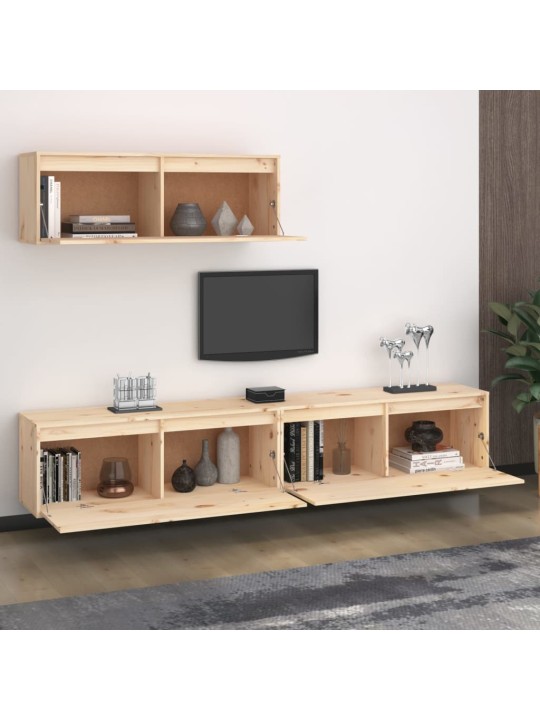 TV skříňky 3 ks masivní borové dřevo