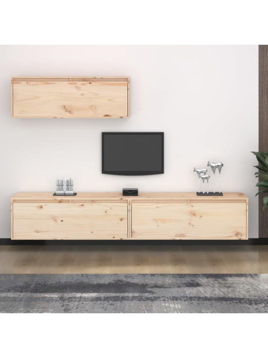 TV skříňky 3 ks masivní borové dřevo