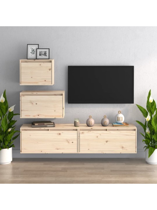 TV skříňky 4 ks masivní borové dřevo
