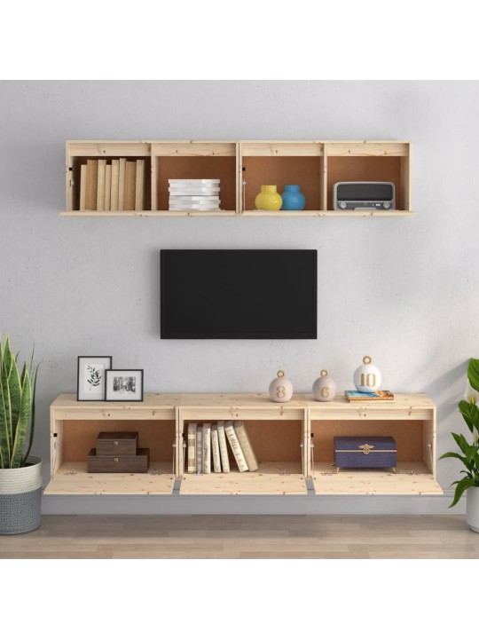 Sada 5 kusů TV skříněk z masivního dřeva borovice