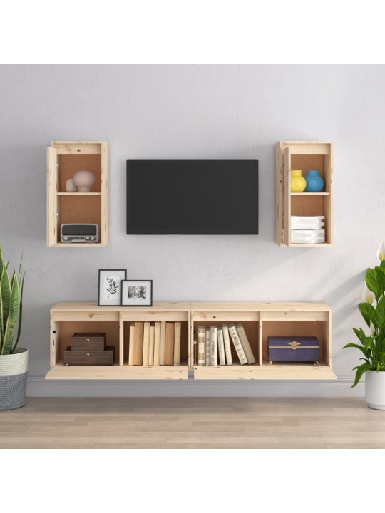 TV skříňky 4 ks masivní borové dřevo