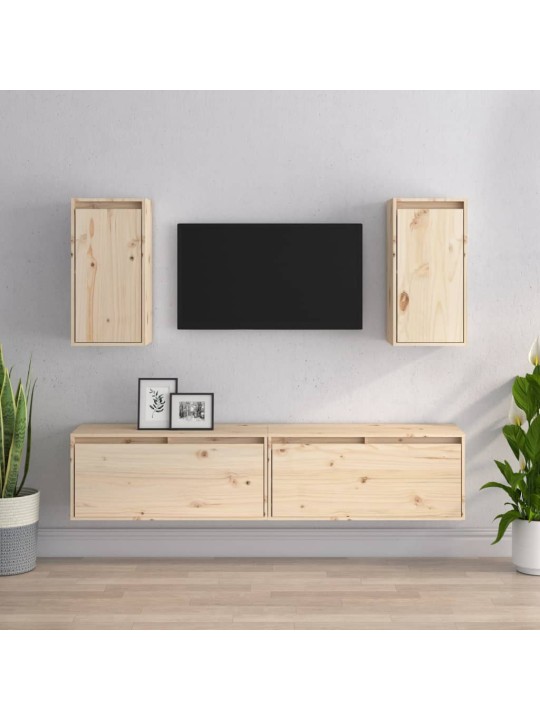 TV skříňky 4 ks masivní borové dřevo