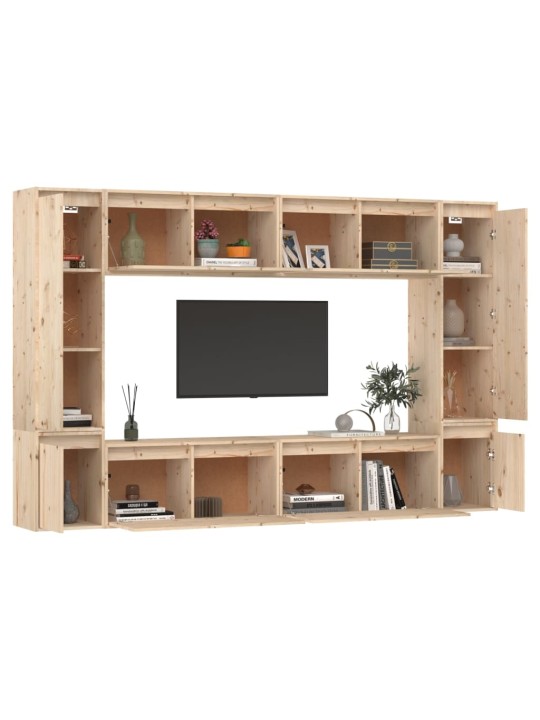 TV skříňky 8 ks masivní borové dřevo