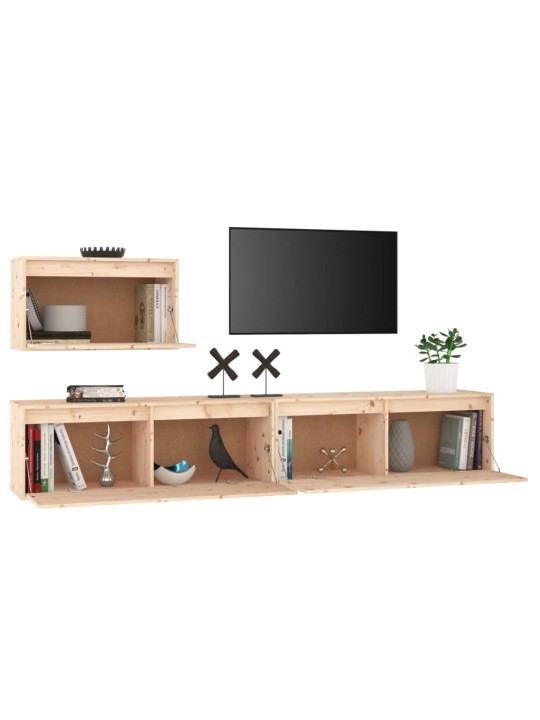 TV skříňky 3 ks masivní borové dřevo