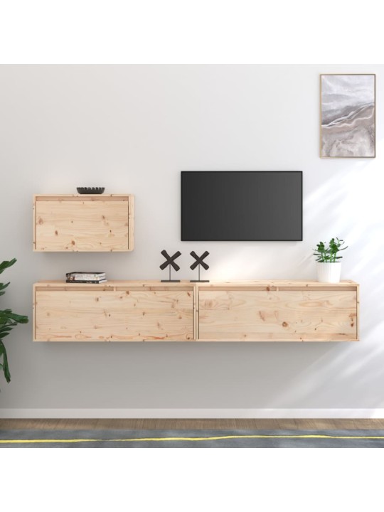 TV skříňky 3 ks masivní borové dřevo