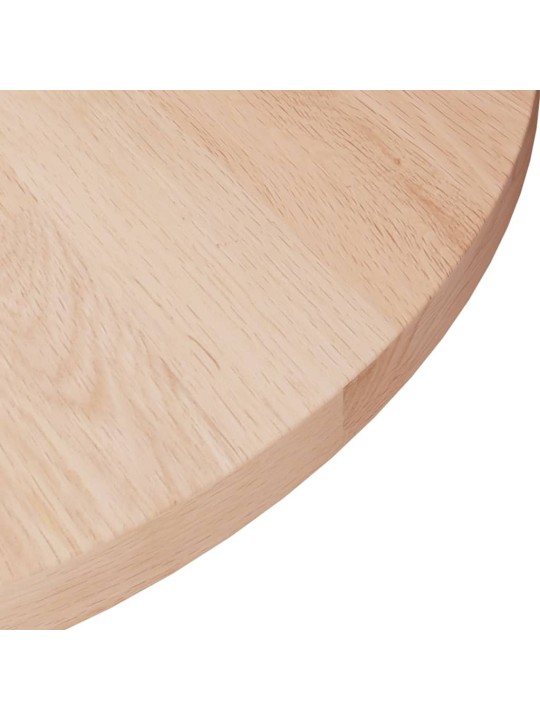 Kulatá stolní deska Ø50x1,5 cm masivní dub bez povrchové úpravy