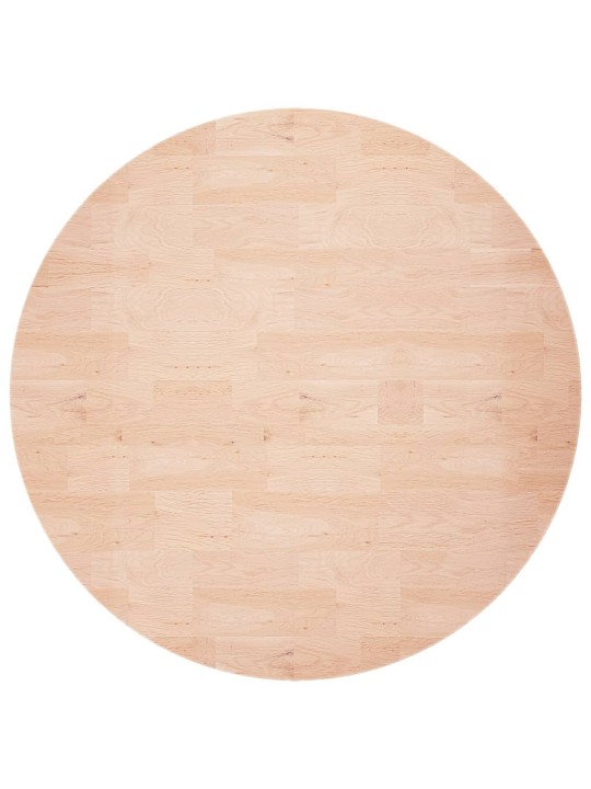 Kulatá stolní deska Ø80x1,5 cm masivní dub bez povrchové úpravy